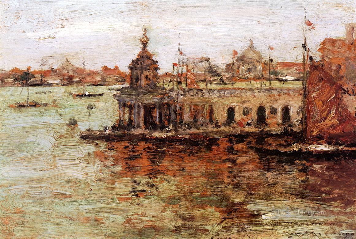 Vista del Arsenal de la Marina impresionismo William Merritt Chase Venecia Pintura al óleo